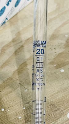 PIPET THỦY TINH VẠCH XANH - CLASS AS -  ISOLAB - 021.01 - 021.05